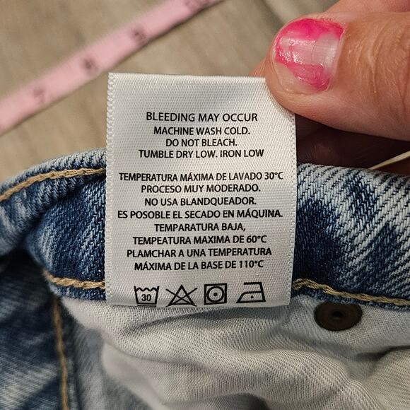 Hidden Jeans Wide Leg Distressed Button Fly Denim Women’s 25 Light Wash Grunge - Picture 14 of 14